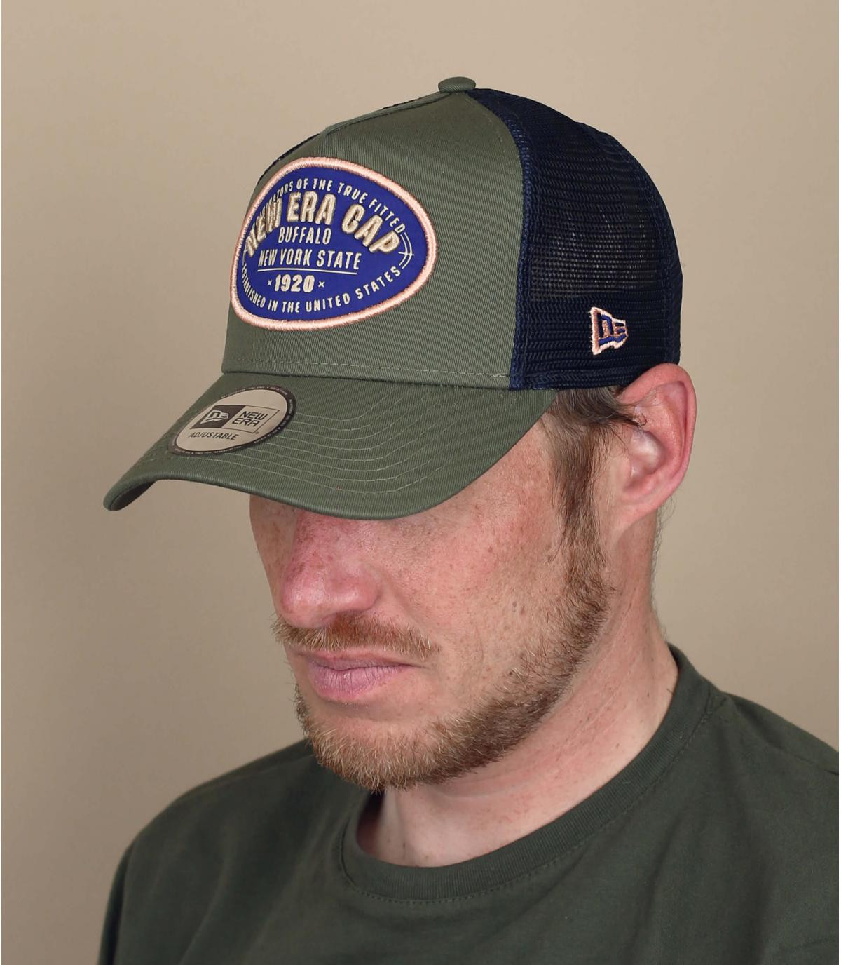 Trucker New Era verde Trucker US Flag Pack olive